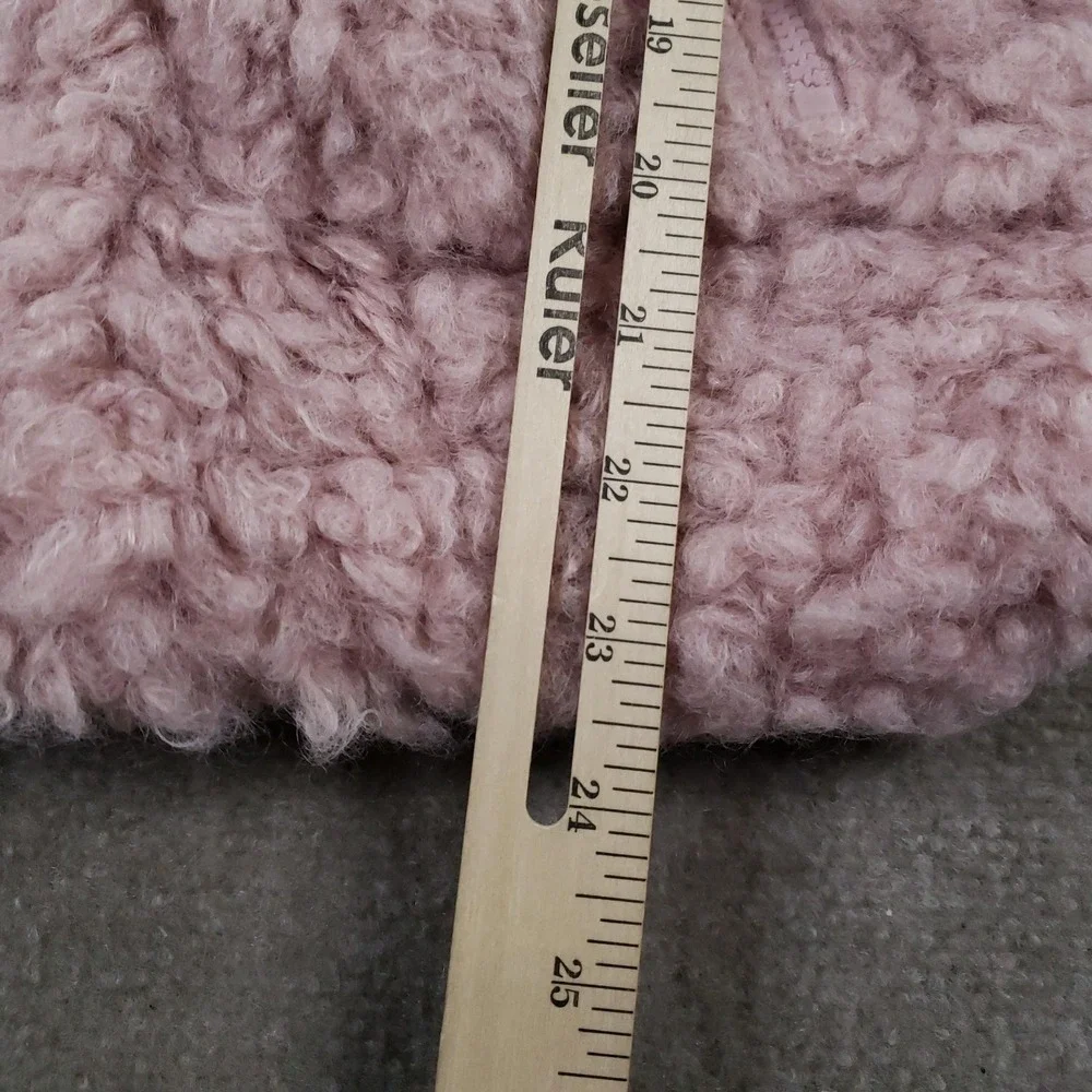 Steve Madden Jacket Girls Large‎ 14/16 Rose Tan Faux Fur Sherpa Zip Coat Warm